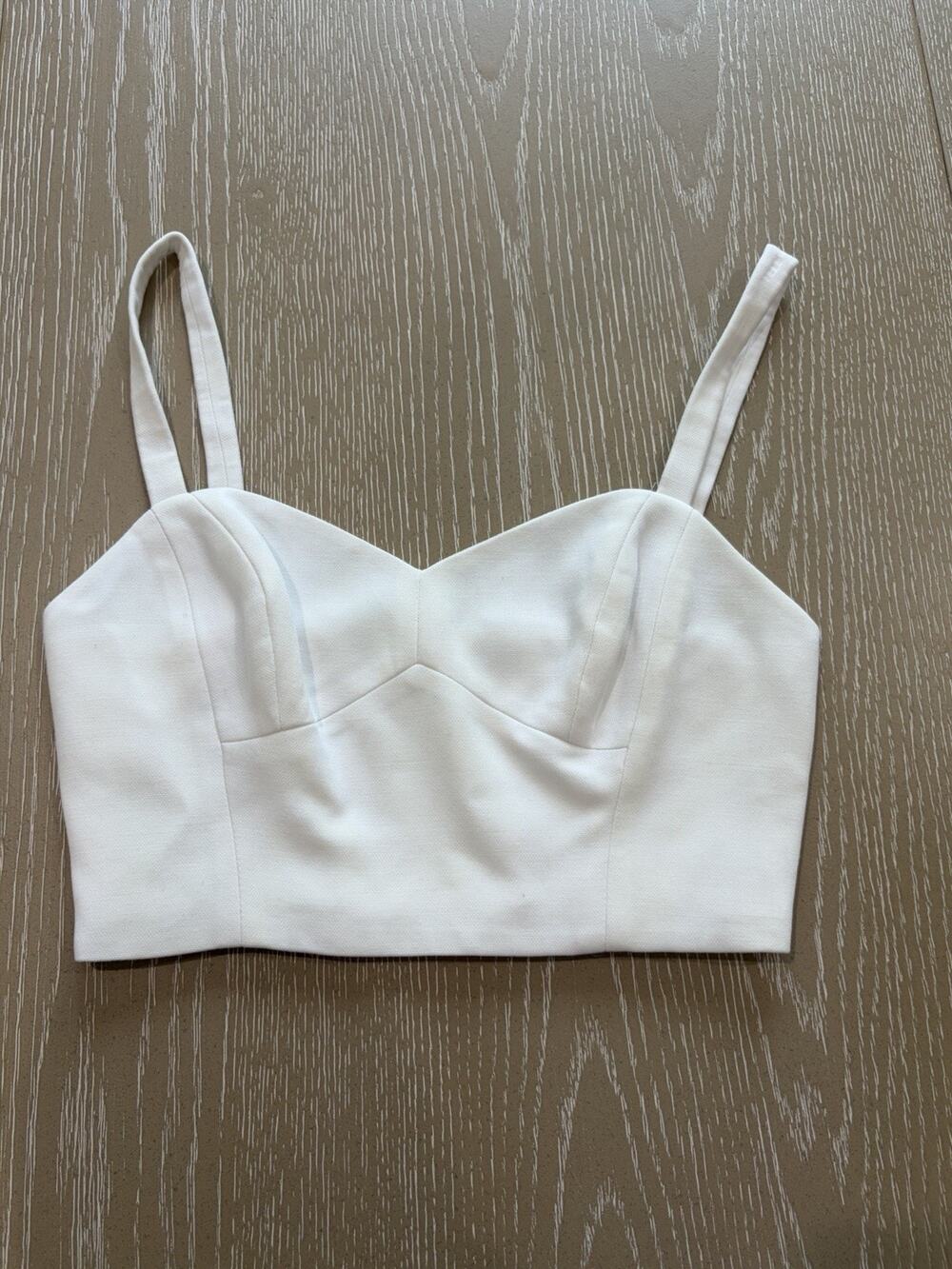 Black Halo White Crop Top Size O Women